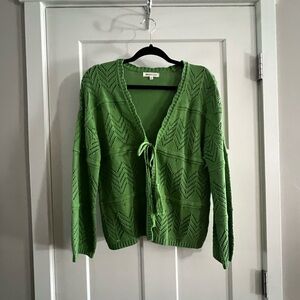 Margeaux & Ellie Cardigan Sweater, Green, Size S, New Without Tags